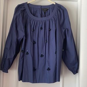 JCrew size L beaded box cut top